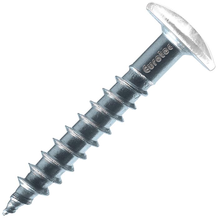 Facade screws, stainless steel A2, white/RAL 9010 (250 pcs.)