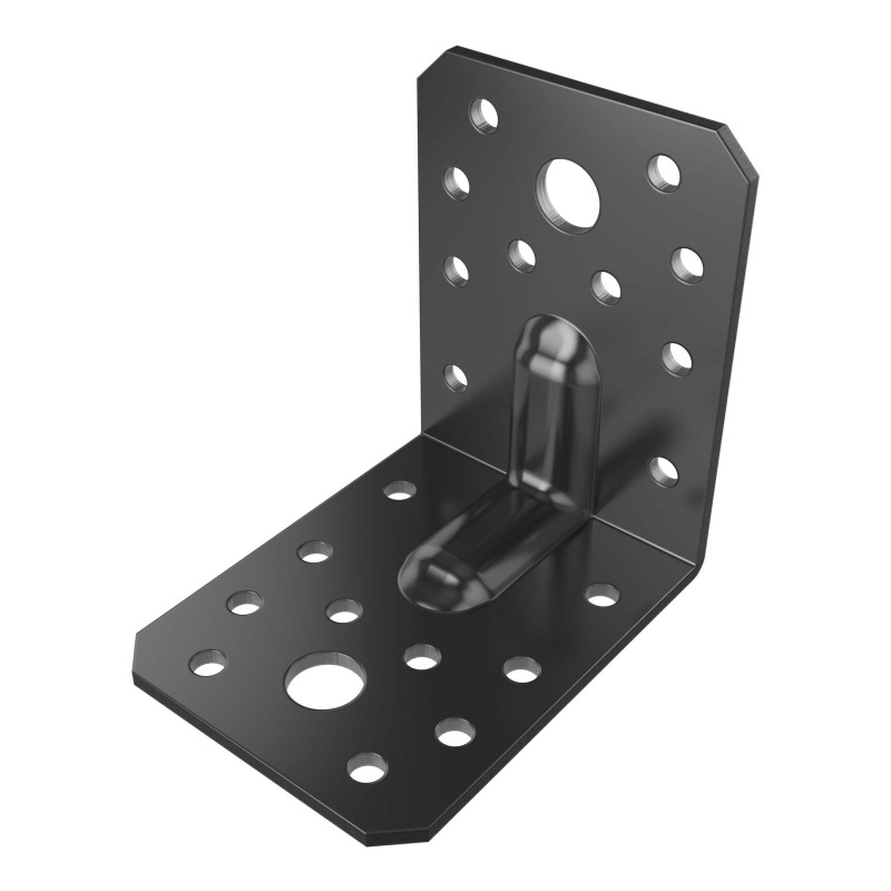 Wood angle with moulding, black