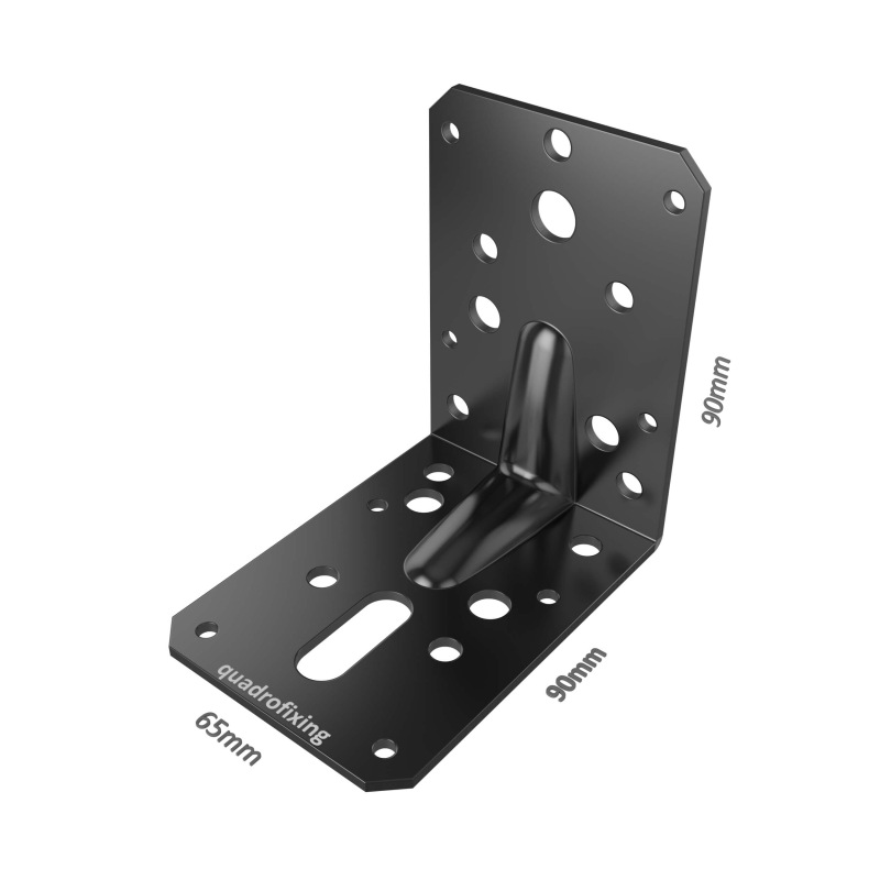 Wood angle with moulding, black 3