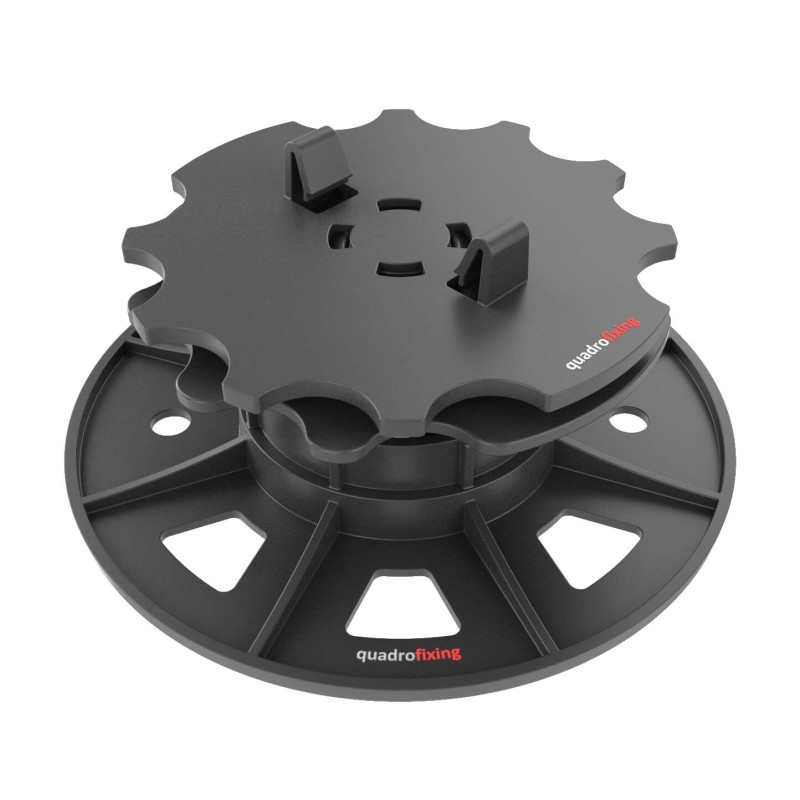 Self-levelling adjustable pedestal EUROTEC BASE SL 32–47 mm with adapter for aluminum