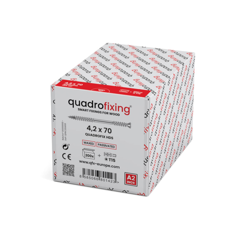 Decking screw stainless steel A2 4.2 mm QUADROFIX HDS (200 pcs) 3