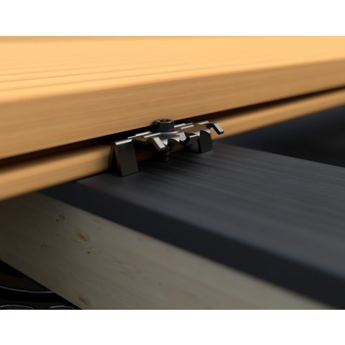 Decking clip,  EUROTEC M-Clip, stainless steel, black (200 pcs.) 1