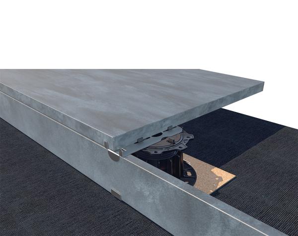 Edge brackets for EUROTEC GIANT adjustable pedestals (1 set - upper and lower)