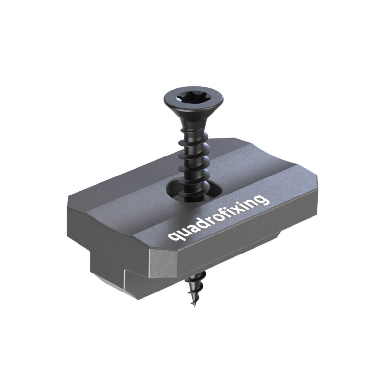 Decking T Clip 7.5 mm with stainless steel screws – 100 pcs.