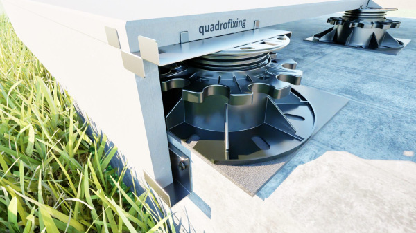 Stainless Steel Edge Trim for 20 mm Porcelain Pavers with Stainless Steel Hammer-In Anchor 1