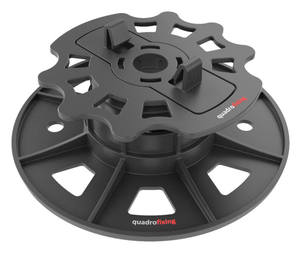 Adjustable Pedestal EUROTEC BASE 25–40 mm for QFX-ALU Aluminum Profiles