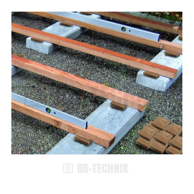 Decking pads - KORK - 3x70x70 mm (40 pcs.)