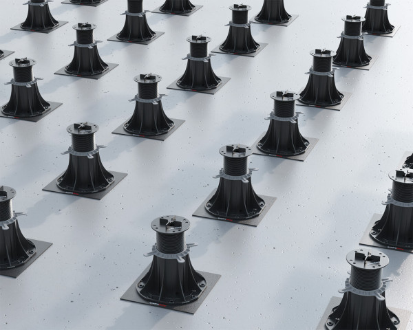 Rubber pad for adjustable pedestals 200x200 mm 1