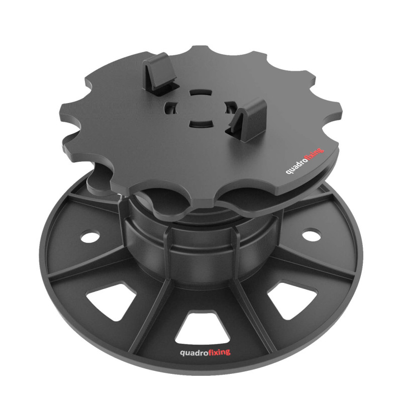 Self-levelling adjustable pedestal EUROTEC BASE SL 42–67 mm with adapter for aluminum