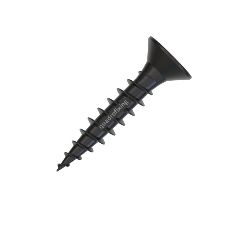 Black waxed stainless deck screws for Quadro Clip (200 pcs. + bit) 4