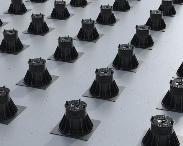 Shock-absorbing Pad for Adjustable Pedestals 230×230 mm Hercules