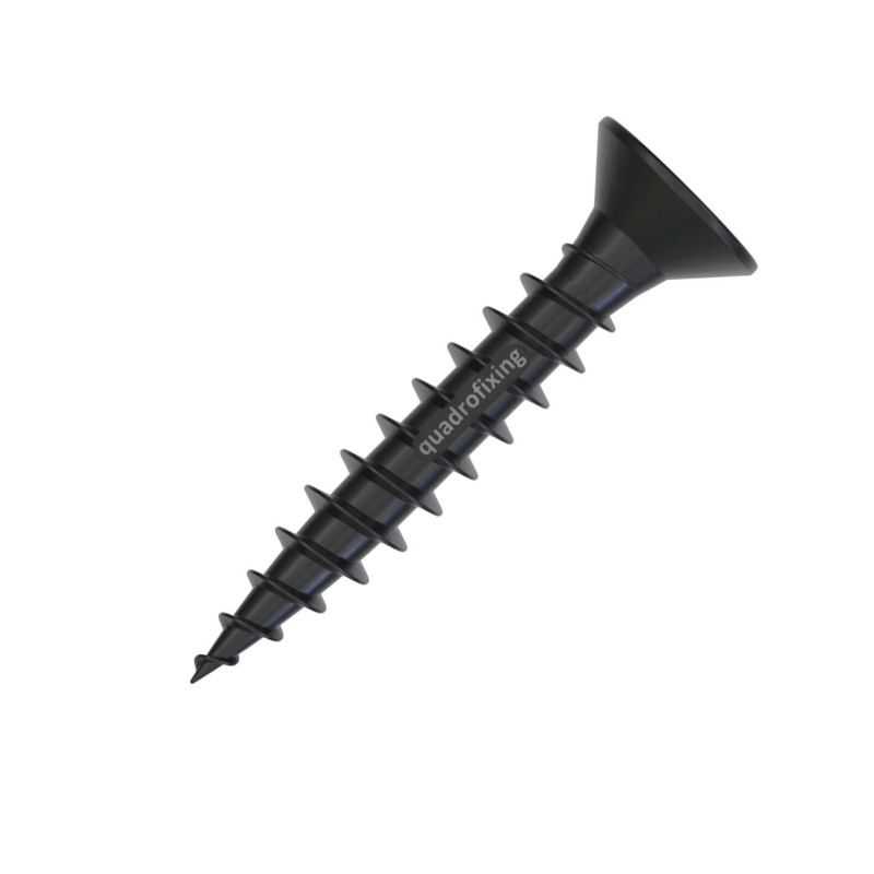 Black waxed stainless deck screws for Quadro Clip (200 pcs. + bit) 3