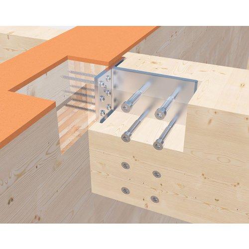 Bracket for concealed joints, aluminium, 115x80x2000 mm - Eurotec T profile 1