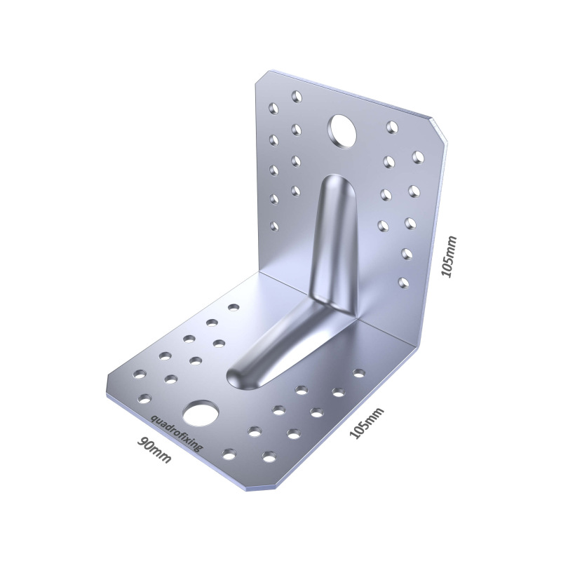 Angle bracket with stiffening rib 2