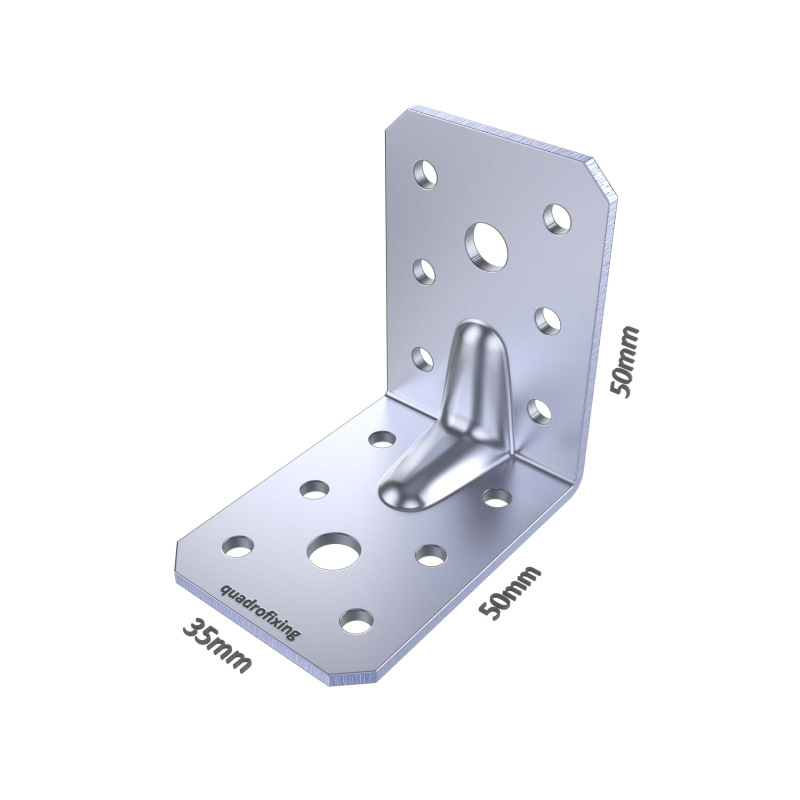 Angle bracket with stiffening rib 4