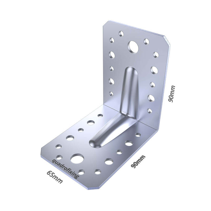 Angle bracket with stiffening rib 3