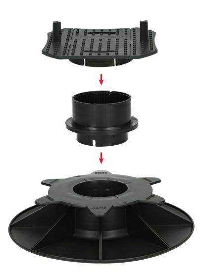 Adjustable pedestal for terrace ATLAS (85-125mm), 50 pcs.