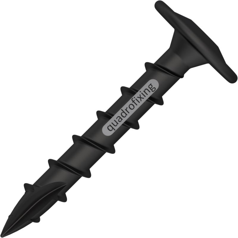 Screw for wood connectors and fences,  8 mm, Deltacoll® black, waxed (50 pcs. + bit)