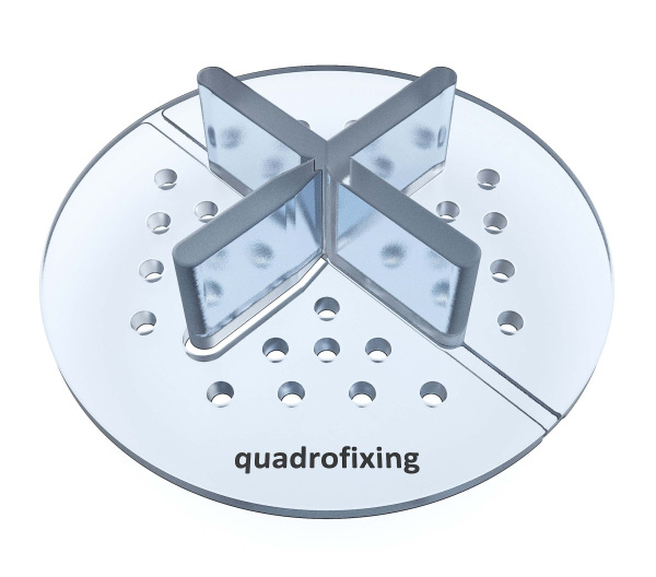 Paving spacer pad 2 mm Ø64 mm – transparent terrace tile support (1 pc.)