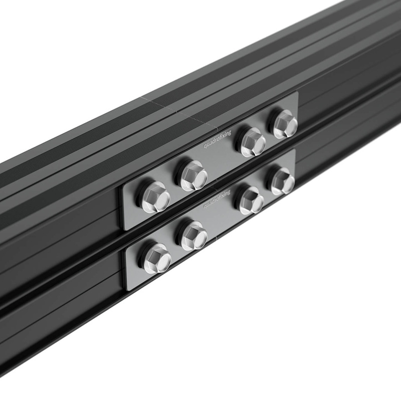 Black Aluminum Terrace Profile 50x40x4000 mm | QFX-ALU 50 BLACK 1