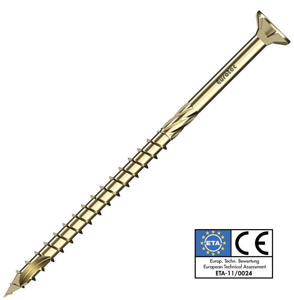 Eurotec Paneltwistec, construction screw 6.0 mm, countersunk head (100/200 pcs. + bit)