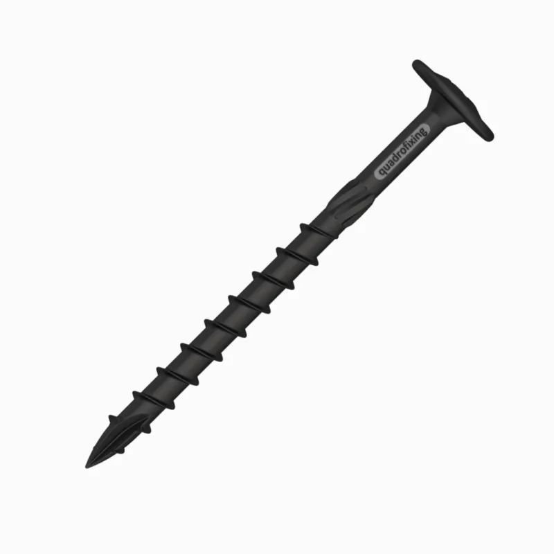 Screw for wood connectors and fences,  6-8 mm, Deltacoll® black, waxed (50 pcs. + bit)