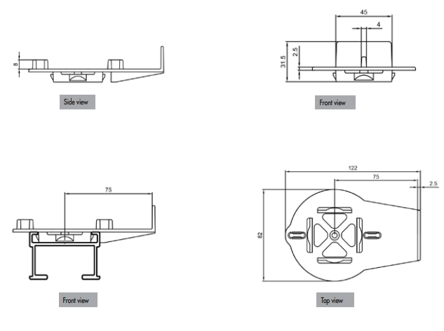 Corner decking clip for QFX-ALU 